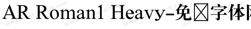 AR Roman1 Heavy字体转换